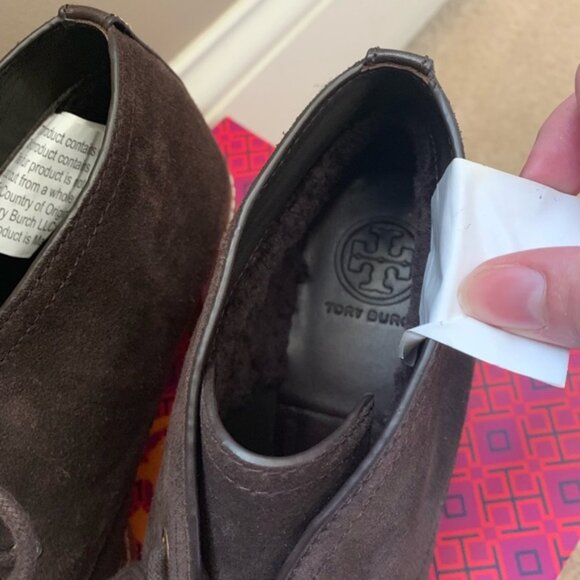Tory Burch Hilary Suede Booties - Size 10M - Authentic - Picture 3 of 5